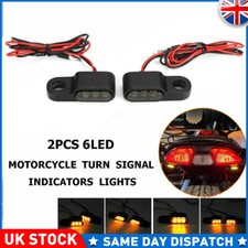 2x LED Motorcycle Turn Signal Mini Blinker Light Indicator Amber Lamp Universal