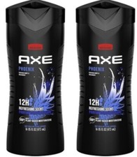 2-Packs Axe Men Phoenix Body Wash Crushed Mint  Rosemary 12Hr Scent 16oz