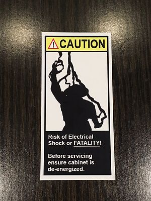Raiden Caution Electrical Shock Fatality Vinyl Sticker Mortal Kombat Arcade