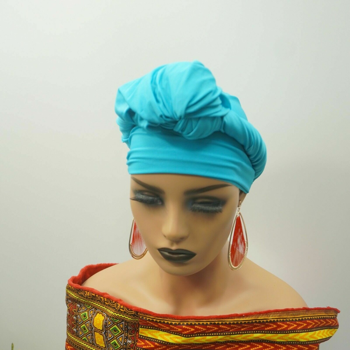 Stretch Head Wrap Scarf Head Women Turban Stretch Jersey Knit Long