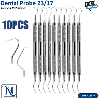 Dental Probe 23/17 Dental Explorer Tarter Scraper Periodontal Double Ended Tool
