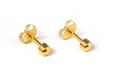 Caflon Regular Gold Stud Ball Earrings Womens Mens Unisex