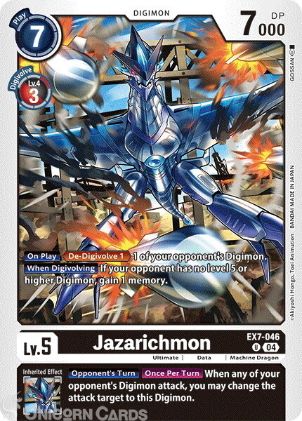 EX7-046 Jazarichmon : Uncommon Digimon Card : EX07: Digimon Liberator
