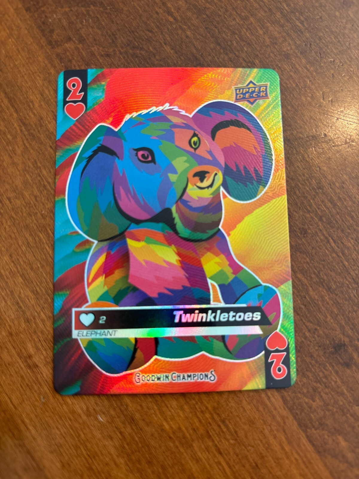 Twinkletoes 2021 Upper Deck Goodwin Champions 2 Hearts Animation Card Elephant