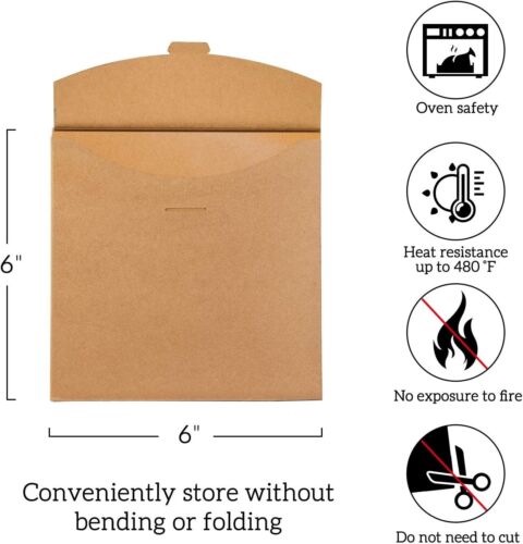 Mehrzweck 200 Stück Antihaft Backpapier 6" x 6" zum Backen & Einfrieren - Bild 4 von 8