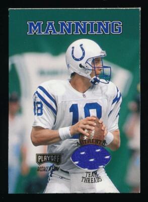 1998 Playoff Momentum PEYTON MANNING Team Threads Home #18 Rookie RC *Colts*