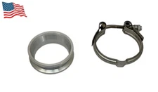 For Holset HX35/40 Cummins 5.9L Compressor Weld Vband Flange w/ Clamp SS