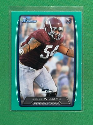 2013 Bowman Football Jesse Williams #147 RC Green /99