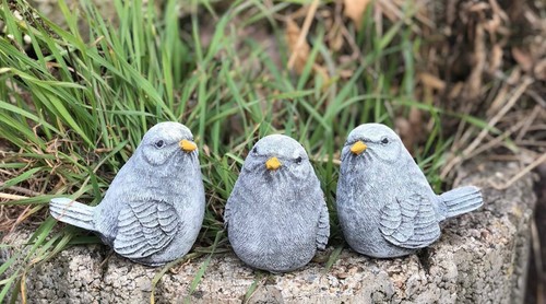 3er Set Garten-Gargoyles Aus Steinguss – Frostfest Bis -30°C, Handgearbeitet In Deutschland