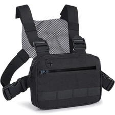 Sport Tactical Combat Chest Rig Bag Front Pouch Recon Kit Pack Protective Vest