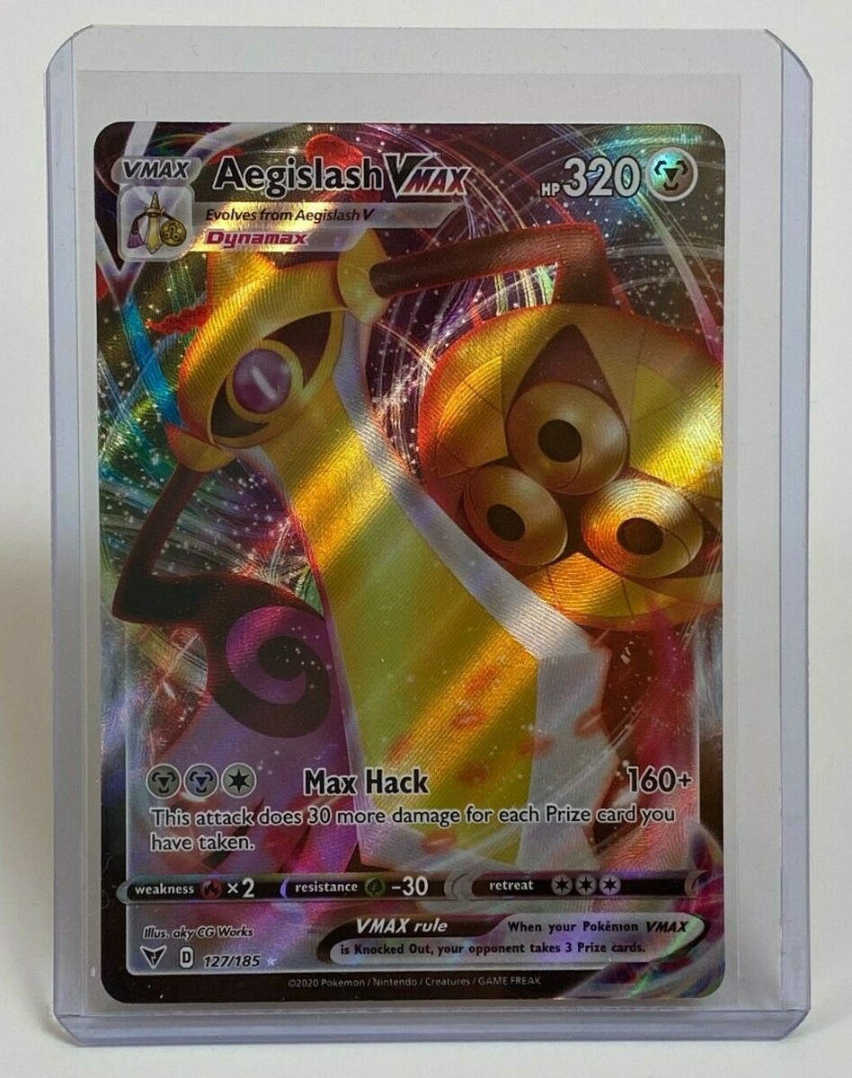 aegislash vmax pokemon card value Amazon.com: Pokemon Aegislash Vmax 190/185 Vivid Voltage Secret Rare Rainbow Holo