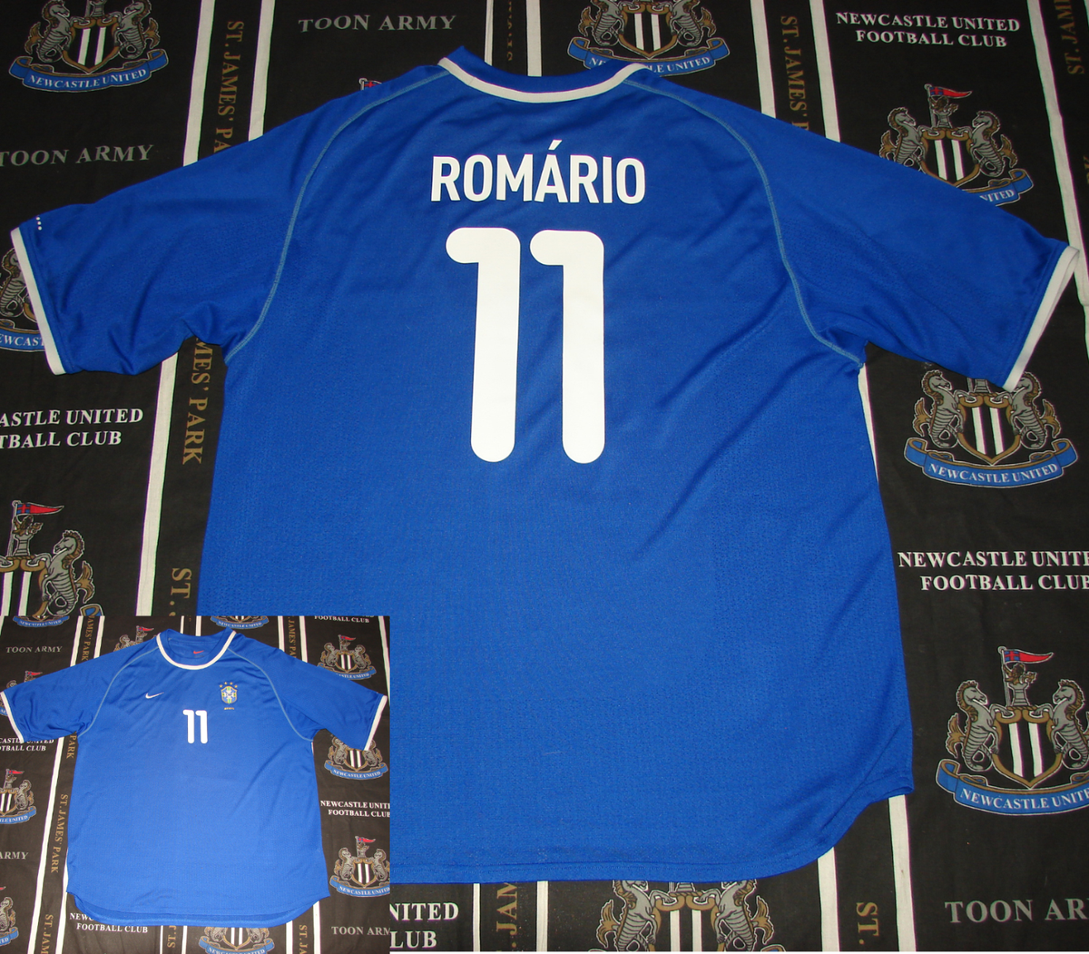 Rare Vintage Brazil Away Football Shirt Jersey 2000 2002 Romario