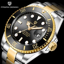 43mm NH35A PAGANI Design Automatic Men Watch Sapphire Glass Ceramic Bezel Insert