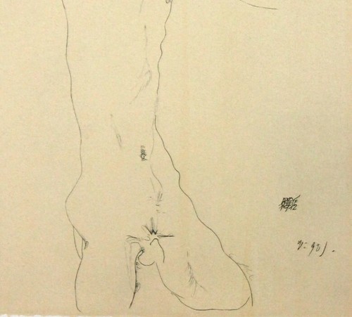 Offset Lithograph Print After Egon Schiele - Standing Male Nude - 第 2/7 張圖片