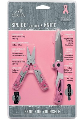 Gerber Pink Splice Multi Tool and Knife Combo Set New in old stock