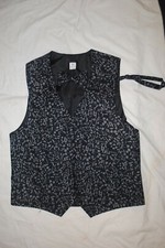 Musical Notes Tuxedo Vest and Bow Tie Size Medium