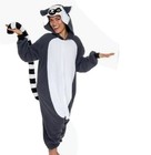 Silver Lilly Unisex Adult Pajamas - Plush One Piece Cosplay Lemur Animal Costume