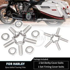 Engine Derby Timing Cover Bolts Screw Kit For Harley Dyna Touring Electra Glide