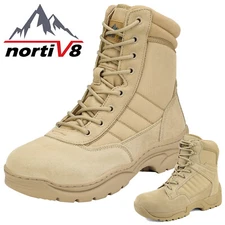NORTIV8 Men's Military Tactical Work Hiking Boots Motorcycle Combat Shoes 6.5-15