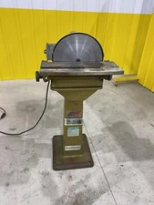 12" x 1 HP POWERMATIC MODEL #35B PEDESTAL DISC GRINDER SANDER, 115V SINGLE PHASE
