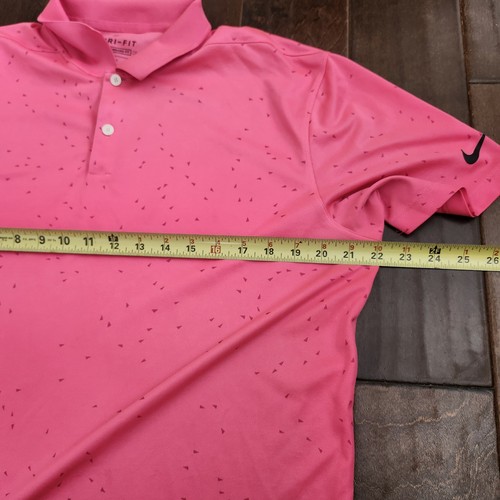 Nike Dri-FIT Polo Shirt Mens Large Pink Golf Athletic - Afbeelding 12 van 16