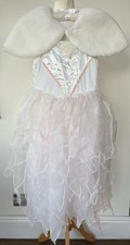 ELC White Princess Snow Queen Fairy Fancy Dress Costume Age 5-7 Faux Fur Cape