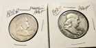 (2) Nice Franklin Half Dollars -1951-D & 1958-D - 90% Silver