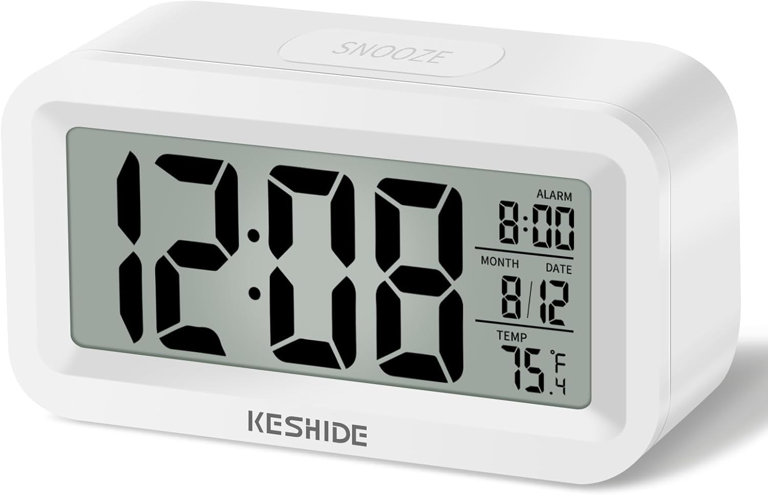Small Travel Alarm Clock Analog Battery Operated Silent No Ticking With Light