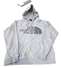 The North Face Women's Gray Logo Pullover Hoodie Sweatshirt Fleece Size S