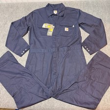 NEW Carhartt Coverall Mens Extra Large Tall Blue Flame Resistant NFPA Compliant