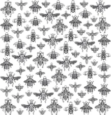81PCS Alloy Bee Honeybee Charms Antique Tibetan Silver Bee Charms Pendants DIY f
