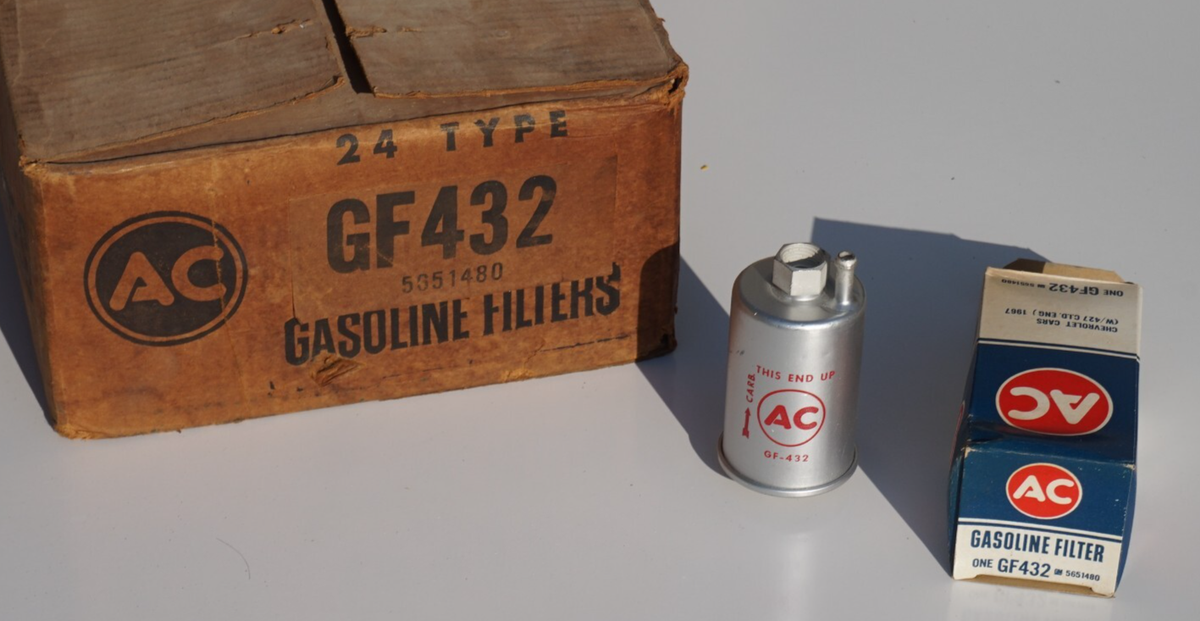 NOS AC GF432 Fuel Filter 1967 1968 L36 L68 L71 427 Corvette Dated