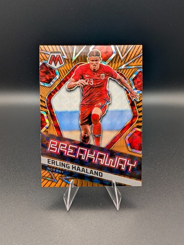 2021-22 Mosaic Fifa World Cup Erling Haaland Breakaway Mosaic Prizm #29 Orange