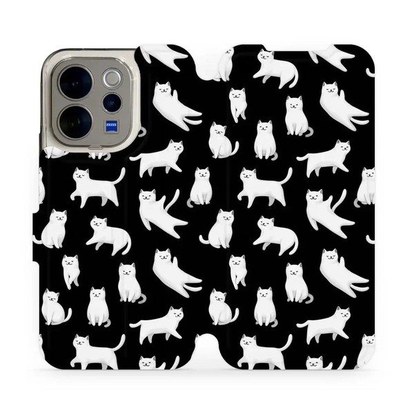 HandyhüLle Mit Klappe FüR Vivo V70 5G Mobiwear Case Flip Cover Luna-KäTzchen-image