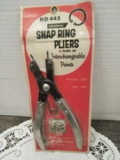 VTG. K-D TOOLS #445 INTERNAL SNAP RING PLIERS ONLY / MADE IN USA  (READ)
