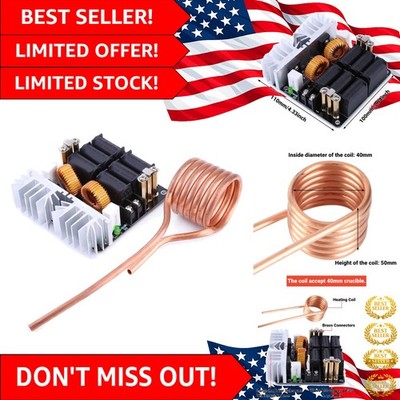 Induction Heater ZVS Low Voltage 1000W Kit with Coil Heating Module Board for...