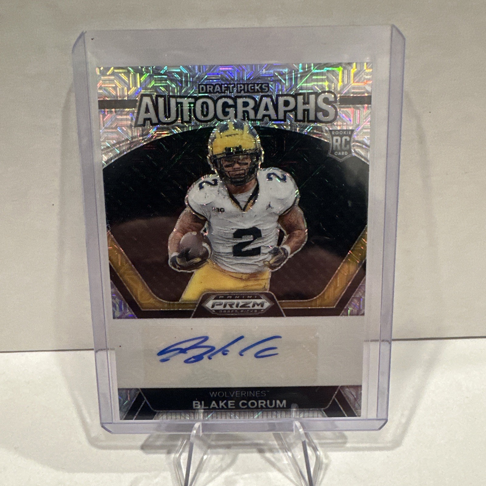 2024 Panini Prizm Draft Picks Autographs Blake Corum #DPA-BCM Mojo Prizm /25