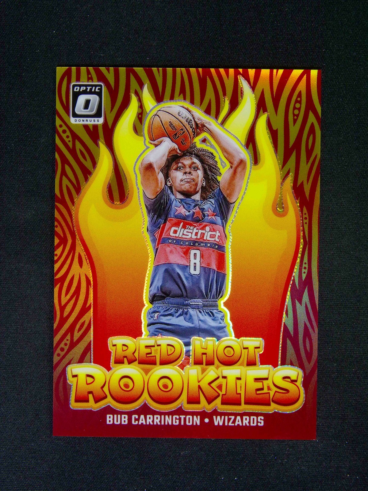10/10≈1/1 2024-25 Panini Donruss Optic Bub Carrington #11 RC Rookies Red Hot