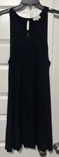 Loft Women's Black Sleeveless Dress, Size Large