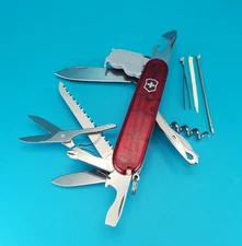 Victorinox Huntsman Lite Ruby Red Swiss Army Knife Multi Tool!