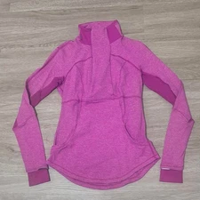 ✨ Lululemon Race Your Pace Half Zip – Size 6 – Pink Heather – GREAT Condition ✨