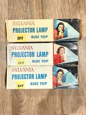 3 Sylvania DFY Blue Top Projector Lamp Bulb s USA Vintage 1000 W120-125 V 25 HRS