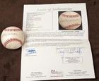 SIGNED JSA  AUTHENTIC  AUTO OFFICIAL LEAGUE  BASEBALL TED WILLIAMS RED SOX