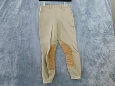 Tailored Sportsman Breeches Womens XS Tan Side Zip Knee Patch Riding Show