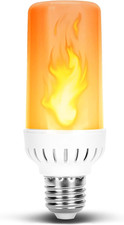 Flame Flickering Glowing Amber Fire Effect LED Light Bulb in E26 Medium Edison S