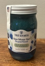 True Sea Moss Gel Superfood Blue Spirulina and Raspberry 16 fl oz EXP 12/2026