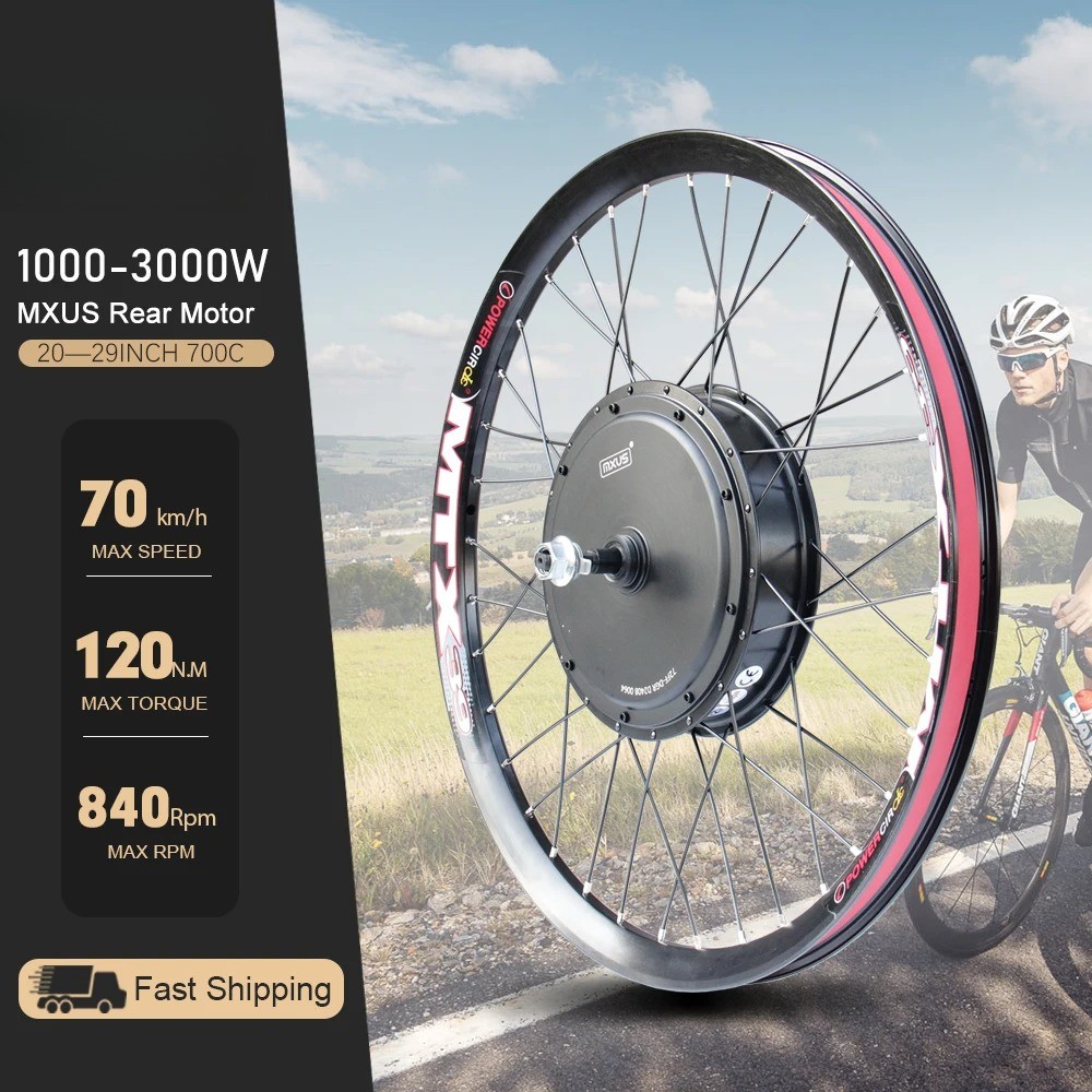 48V72V 1000W-3000W Electric Bicycle Rear Gearless Hub Motor