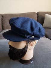 Brixton Ashland Fiddler Cap Cabbie Blue Wool ...