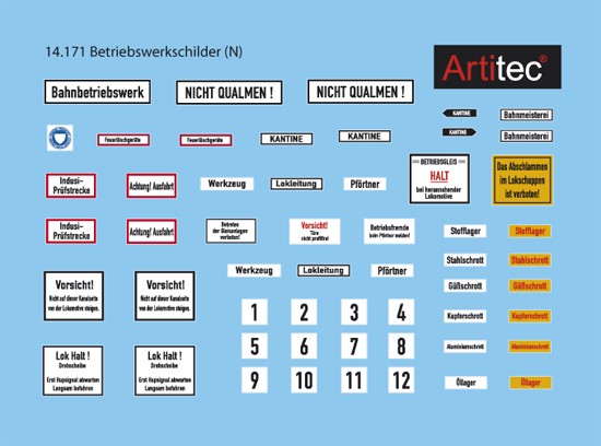 Artitec 14.171 - 1/160 / N Operating Signs - New