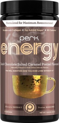 Perk Energy Drink Mix (Dark Chocolate Salted Caramel Pretzel) 20 Servings